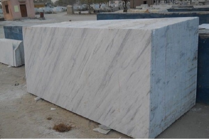 White marble block